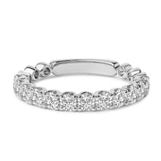 Bids.com 14K White Gold 1.00 Cttw Round Diamond Prong Set Wedding Band Rings