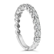 Bids.com 14K White Gold 1.00 Cttw Round Diamond Prong Set Wedding Band Rings