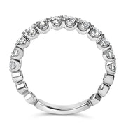 Bids.com 14K White Gold 1.00 Cttw Round Diamond Prong Set Wedding Band Rings