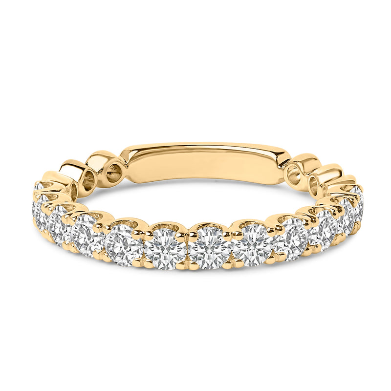 Bids.com 14K White Gold 1.00 Cttw Round Diamond Prong Set Wedding Band Rings