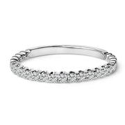 Bids.com 14K White Gold 1/4 Cttw Round Diamond Prong Set Wedding Band Rings
