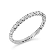 Bids.com 14K White Gold 1/4 Cttw Round Diamond Prong Set Wedding Band Rings