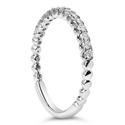 Bids.com 14K White Gold 1/4 Cttw Round Diamond Prong Set Wedding Band Rings