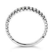 Bids.com 14K White Gold 1/4 Cttw Round Diamond Prong Set Wedding Band Rings