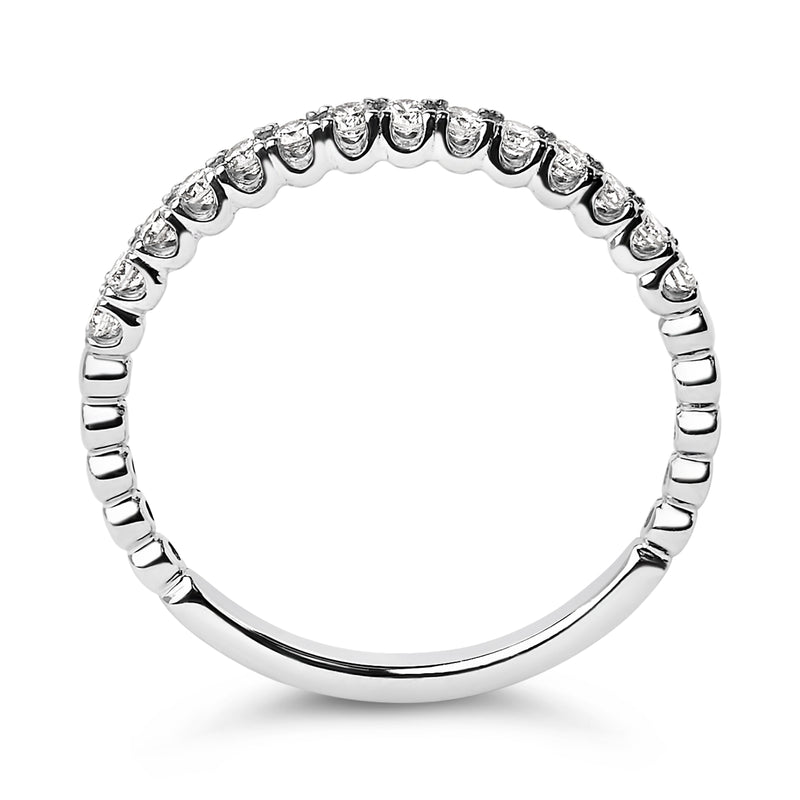 Bids.com 14K White Gold 1/4 Cttw Round Diamond Prong Set Wedding Band Rings