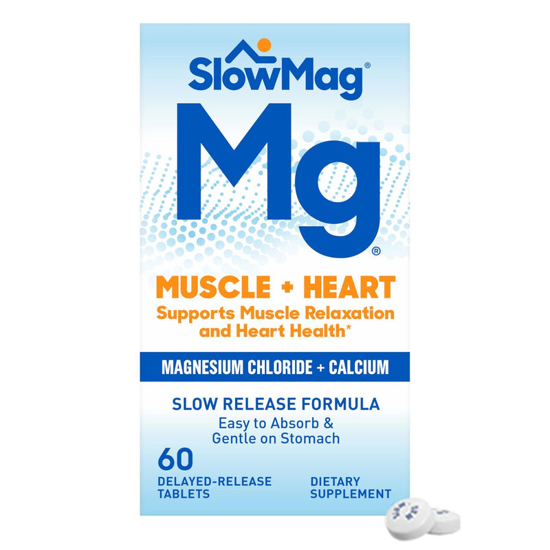 Slow-Mag SlowMag Mg Muscle + Heart 60 Delayed- Release  Tablets Vitamins & Supplements