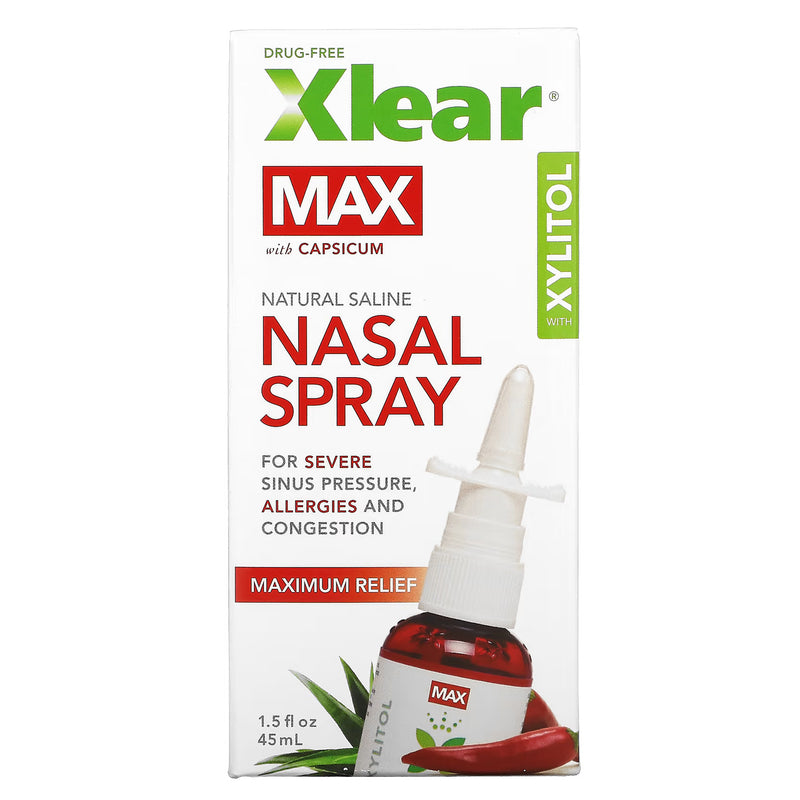 Xlear Xlear Saline Nasal Spray, Max, 1.5 Fl Oz Breath Spray