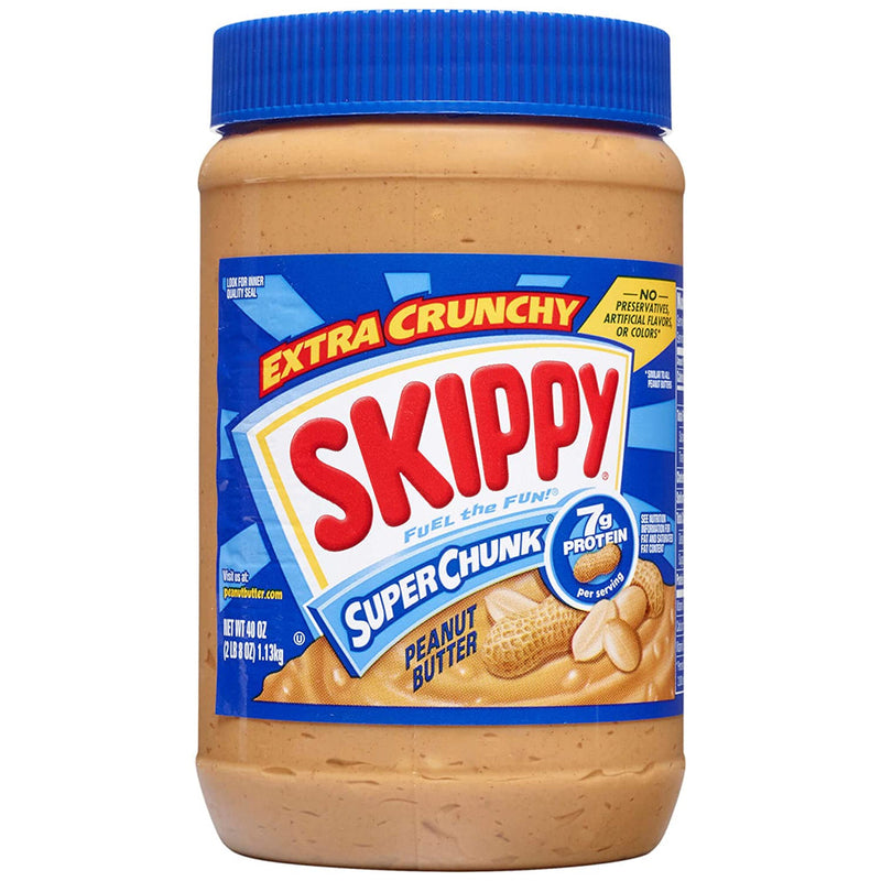 Skippy Skippy Extra Chunky Super Chunk Peanut Butter 16.3 Oz Butter & Margarine Medium Blue