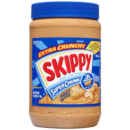 Skippy Skippy Extra Chunky Super Chunk Peanut Butter 16.3 Oz Butter & Margarine Medium Blue