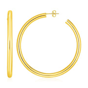 Bids.com 14k Yellow Gold Polished Hoop Earrings Earrings