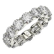 Bids.com Round Cut Lab Grown Diamond Eternity Ring in 14k White Gold (6 cttw FG/VS2) Rings