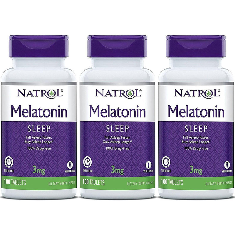 Natrol Natrol Vegetarian Melatonin 3 Mg Sleep Time Release 100 Tablets Sleeping Aids White Smoke