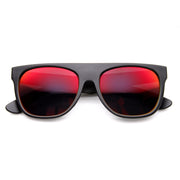 zeroUV Retro Super Flat Top Flash Mirrored Lens Sunglasses 8090 Sunglasses