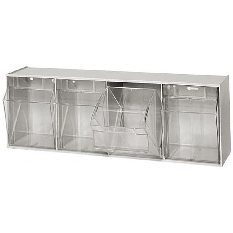 Quantum Storage Systems Quantum Storage Systems Tip Out Bin QTB304 – 4 Compartments Gray Storage & Organization