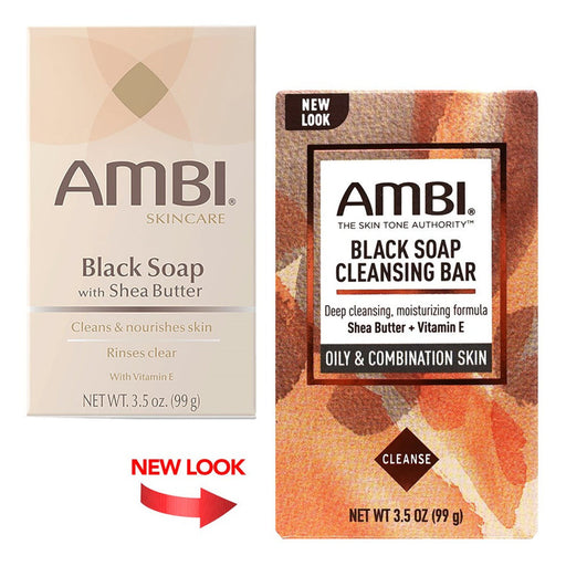 Ambi Ambi Black Soap With Shea Butter Bar, 3.5 Oz Bar Soap
