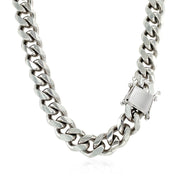 Bids.com Sterling Silver Rhodium Plated Miami Cuban Chain 8.4mm Necklaces
