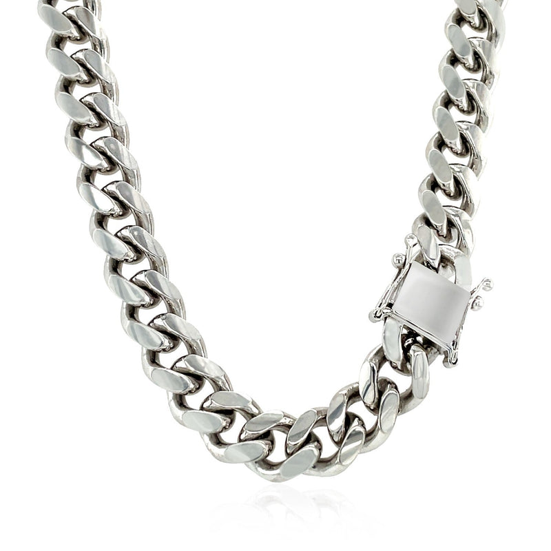 Bids.com Sterling Silver Rhodium Plated Miami Cuban Chain 8.4mm Necklaces