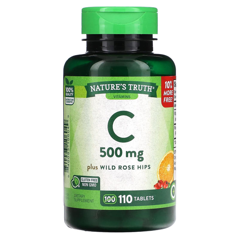 Nature's Truth Nature's Truth S Vitamin C Plus Wild Rose Hips 500 Mg 110 Tablets Vitamins & Supplements