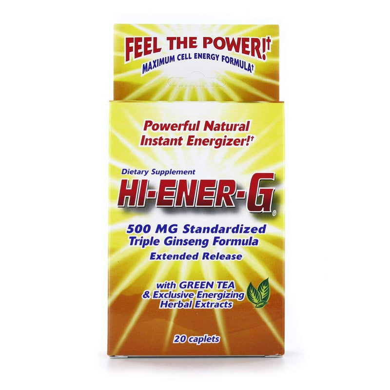 Hi-Ener-G Hi-Ener-G® Triple Ginseng Formula – 500 mg Standardized Energy Support (Caplets) Vitamins & Supplements