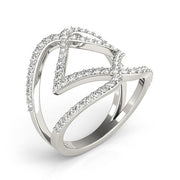 Bids.com 14k White Gold Entwined Design Diamond Dual Band Ring (3/4 cttw) Rings