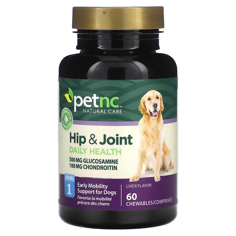 PetNC PetNC Natural Care Hip & Joint Level 1 Daily Health – 60 Liver Flavor Chewables for Dogs Pet Supplies