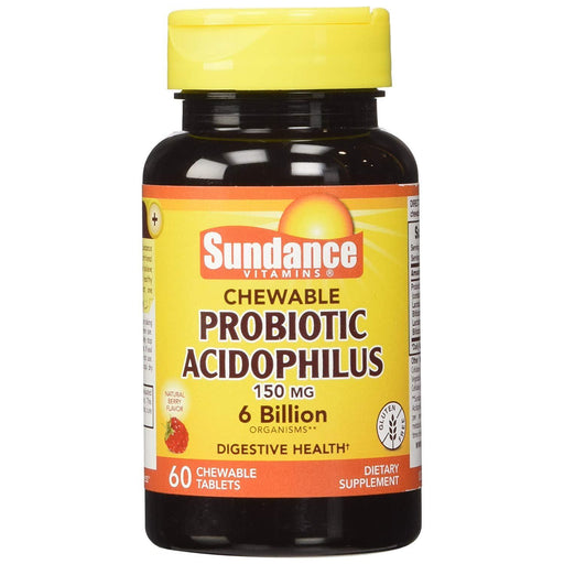 Sundance Vitamins Sundance Vitamins Probiotic Acidophilus - 60 Chewable Tablets Vitamins & Supplements