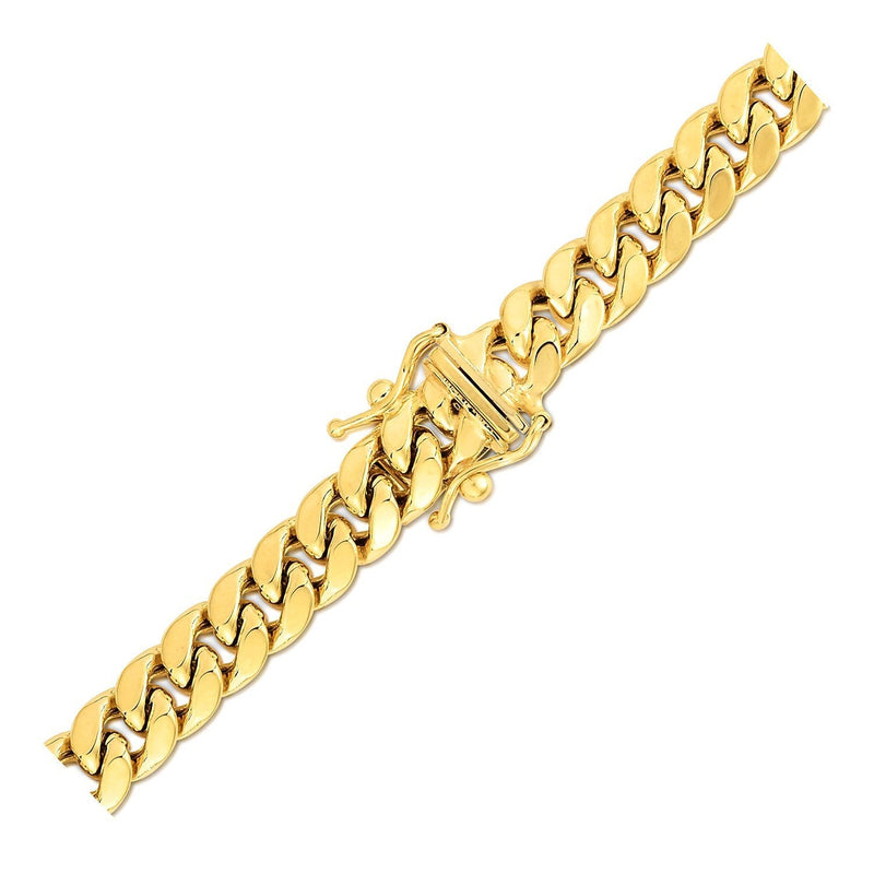 Bids.com 6.65mm 10k Yellow Gold Semi Solid Miami Cuban Chain Necklaces
