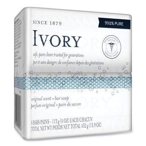 Ivory Ivory Original Scent Gentle Bar Soap, 4 Oz, 4 Count Bar Soap