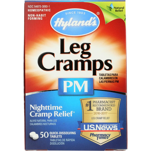 Hyland's Hyland's PM Leg Cramp Relief Quick-Dissolving Tablets 50 Ea Box Health & Beauty