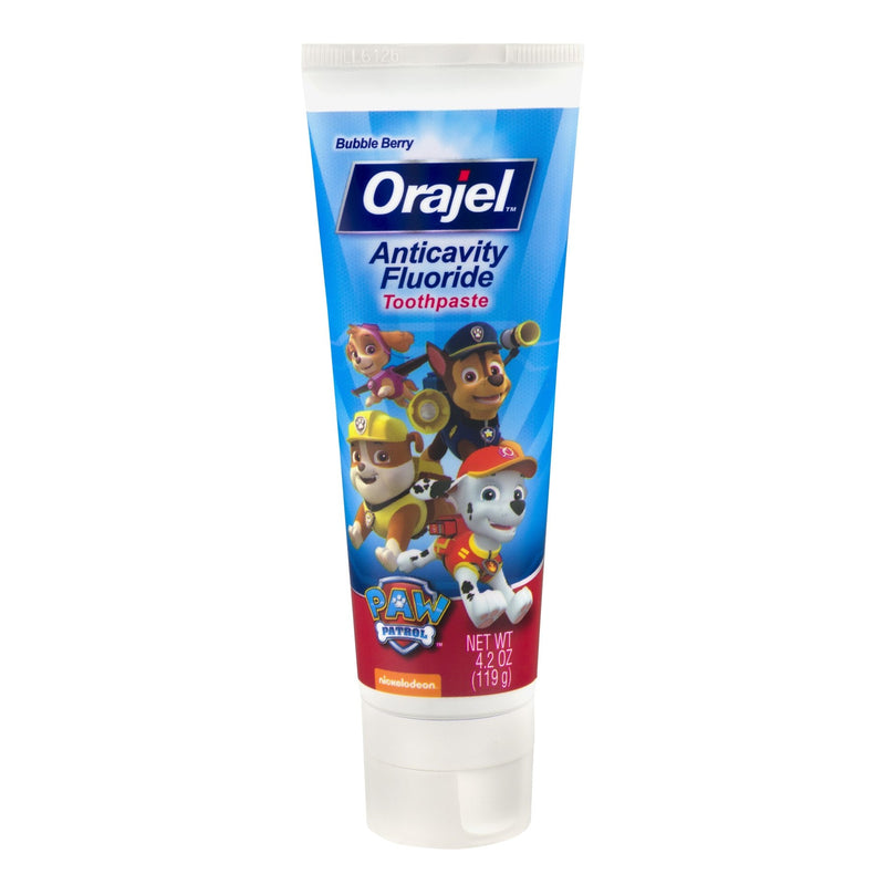 Orajel Orajel Kids Stage 3 (2-10 Years) Paw Patrol Anti-Cavity Fluoride Natural Fruity Bubble Toothpaste, 4.2 Ounce Toothpaste