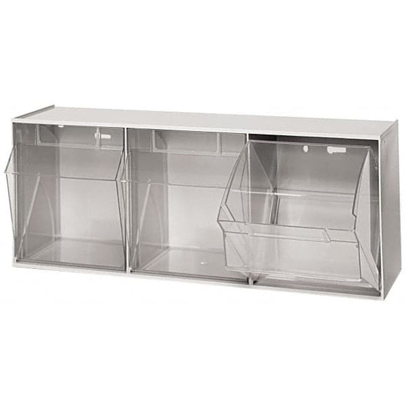 Quantum Storage Systems Quantum Storage Systems Tip Out Bin QTB303 - 3 Compartments Gray QTB303GY GLO-252191GY Storage & Organization