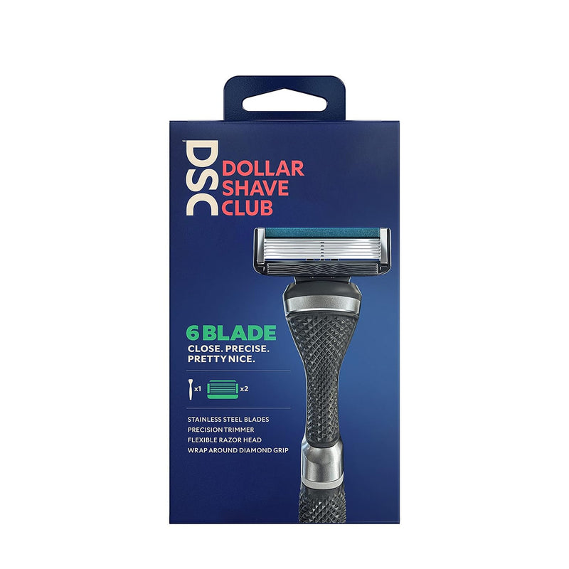 Dollar Shave Club Dollar Shave Club 6-Blade Men's Razor Starter Set - 1 Handle + 2 Cartridges - 3ct Personal Care Dark Slate Gray