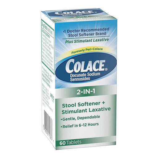Colace Colace 2-In-1 Stool Softener + Stimulant Laxative Tablets Health & Beauty