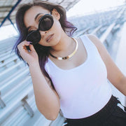 zeroUV Oversize Retro Tapered Arms Clout Goggle Oval Sunglasses 53mm C383 Sunglasses