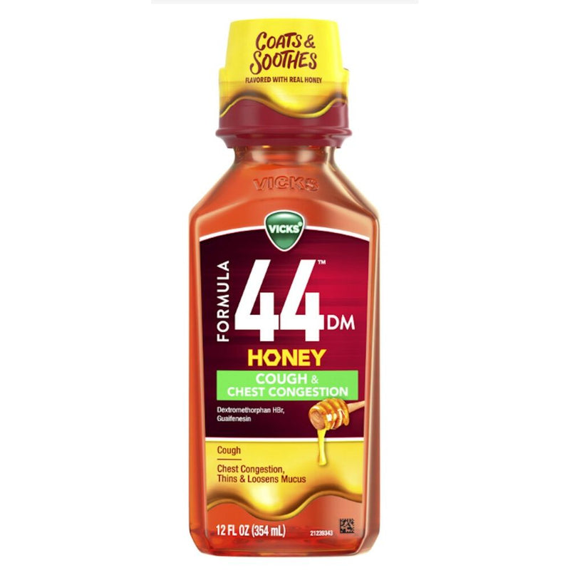 Vicks Vicks Formula 44 DM Honey – Cough & Chest Congestion Relief Honey White Smoke