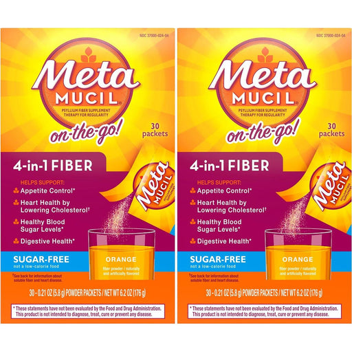 Metamucil Metamucil Psyllium Fiber Supplement, 4 In 1 Fiber, Powder Packets, Orange Personal Care