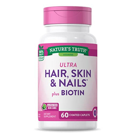 Nature's Truth Nature's Truth Ultra Hair, Skin & Nails Plus Biotin, 60 Coated Caplets Nails