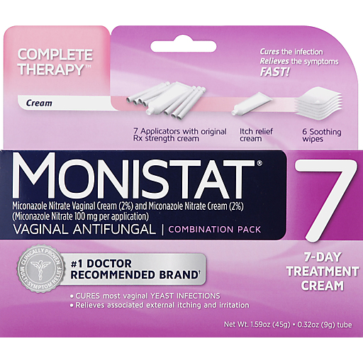 Monistat Monistat 7 Vaginal Antifungal 7 Day Treatment Cream Triple Action Combination Pack Health & Beauty Thistle