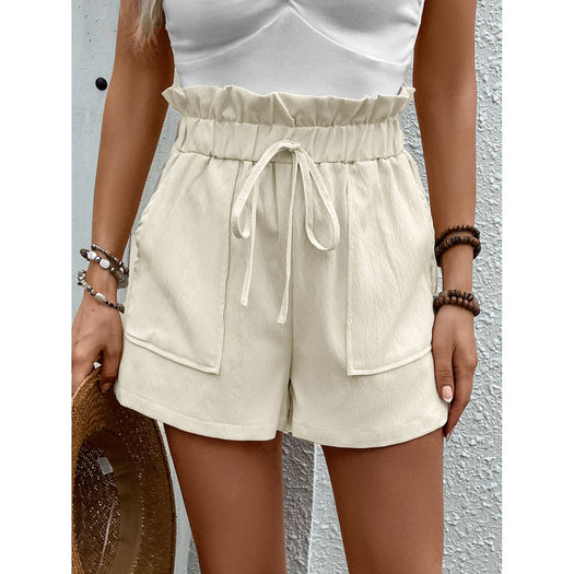 Paperbag Waist Shorts with Pockets