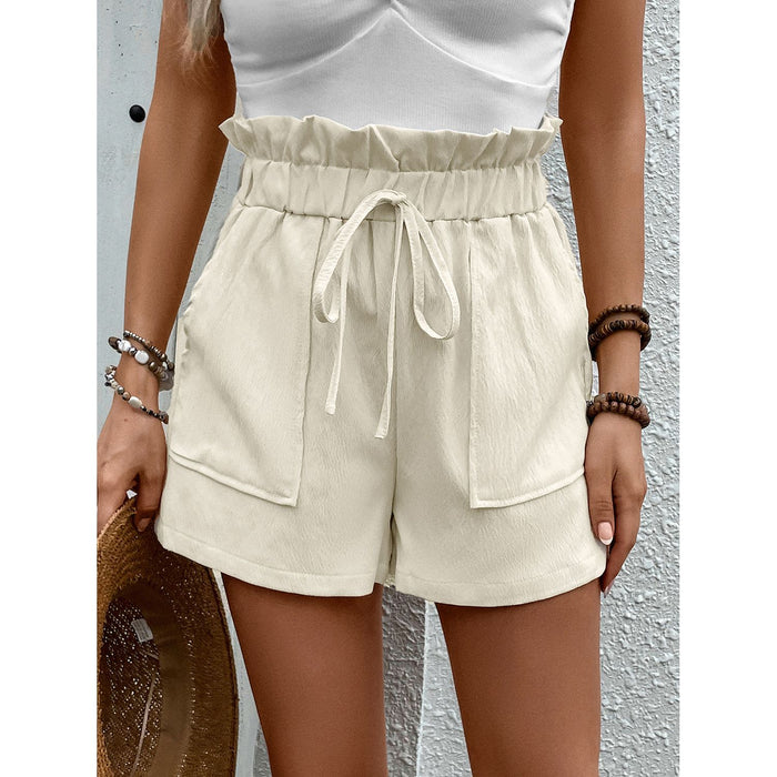 Paperbag Waist Shorts with Pockets