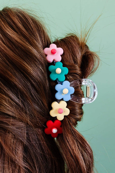 Multicolor Flowers Cute Hair Claw Clip