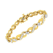 Bids.com 10K Yellow Gold Round-Cut Diamond Infinite Love Bracelet (1.00 cttw, I-J Color, I2-I3 Clarity) Bracelets