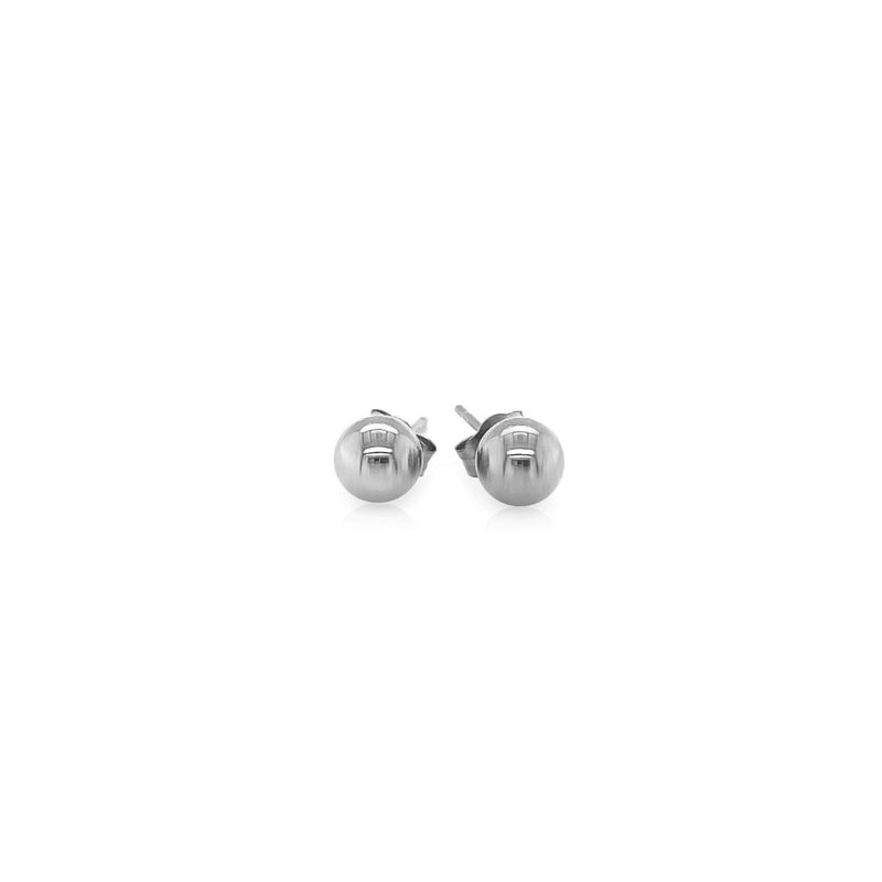 Bids.com 14k White Gold Classic Round Stud Earrings (5.0 mm) Earrings