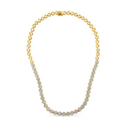 Bids.com IGI Certified 14K White Gold 8.0 Cttw Pave Set Round-Cut Diamond Cluster Graduating Riviera Statement Necklace (H-I Color, I1 Clarity) Necklaces