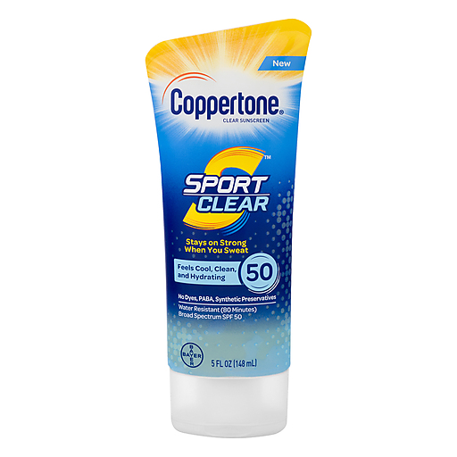 Coppertone Coppertone Sport Clear Sunscreen, Clear, Broad Spectrum SPF 50 Sunscreen White Smoke