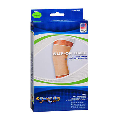 Sport Aid Sport Aid Slip-On Knee Wrap, Large Each Knee Braces Light Gray