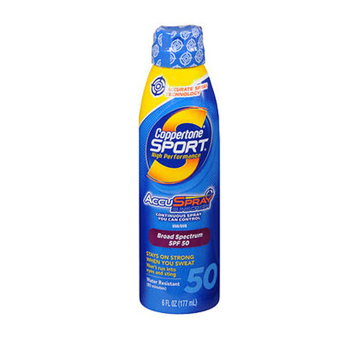 Coppertone Coppertone Sport Sunscreen, High Performance, Continuous Spray, Broad Spectrum SPF 50 Sunscreen White Smoke