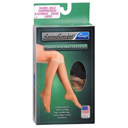 Scott Specialties Loving Comfort® Compression Stocking – Knee High (Large/Beige) Medical Supplies