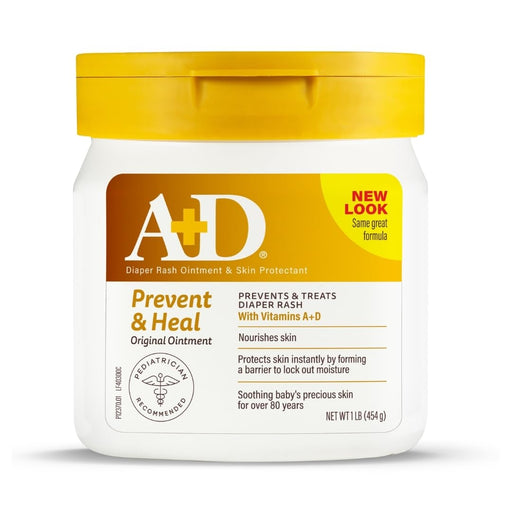 A+D A+D Original Diaper Rash Ointment+ Skin Protectant Ointment 1Lb Diaper Rash Treatments White Smoke