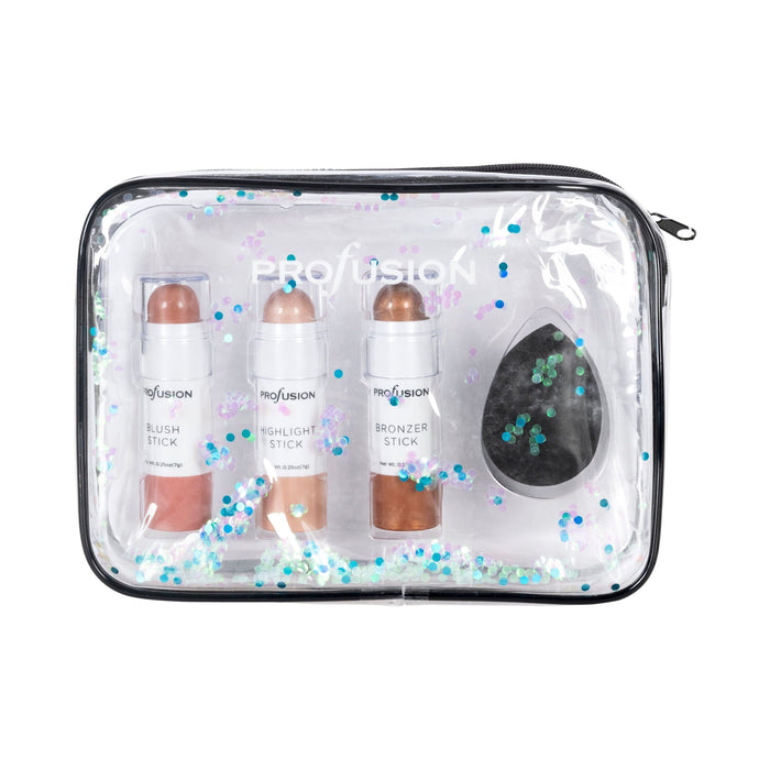 Profusion Cosmetics - White Crystals Beauty Bags